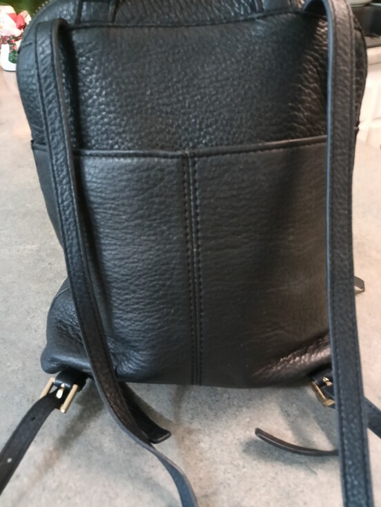 Calvin Klein Black Leather Backpack/Purse (11\
